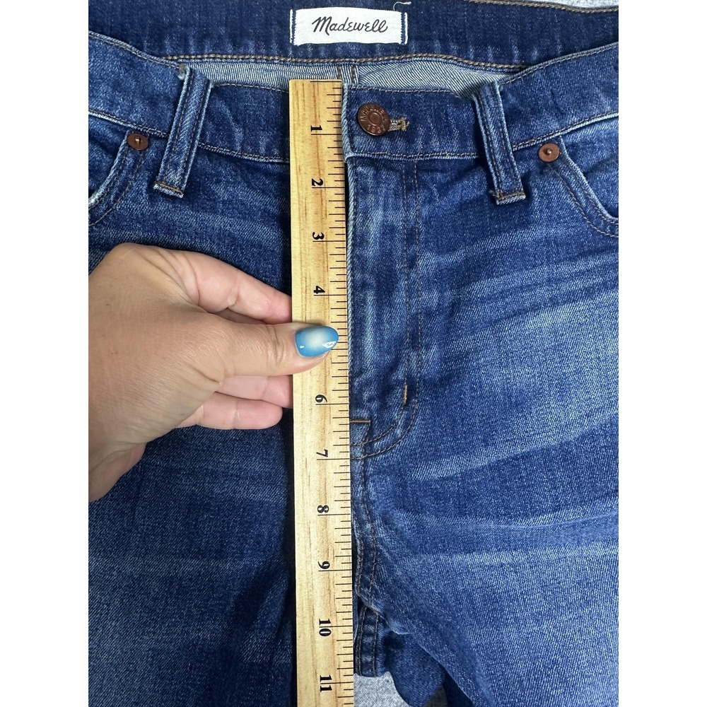 Madewell Jeans Womens 32 Blue Slim Boyjean Distressed‎ Denim Stretch Casual - Picture 5 of 11